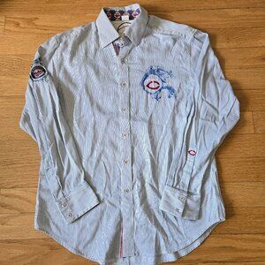 Robert Graham MLB Minnesota Twins Embroidered Button Up Shirt Medium Flip Cuff